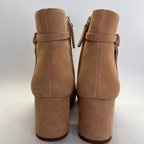 Kate Spade Knott Mid Suede Boot Size 8.5B Light Fawn Round Toe Ankle Boots - Picture 6 of 16